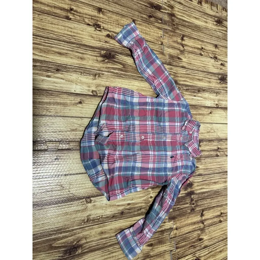 Ralph Lauren Boys Toddler Plaid Button Down Shirt Size 3/3T